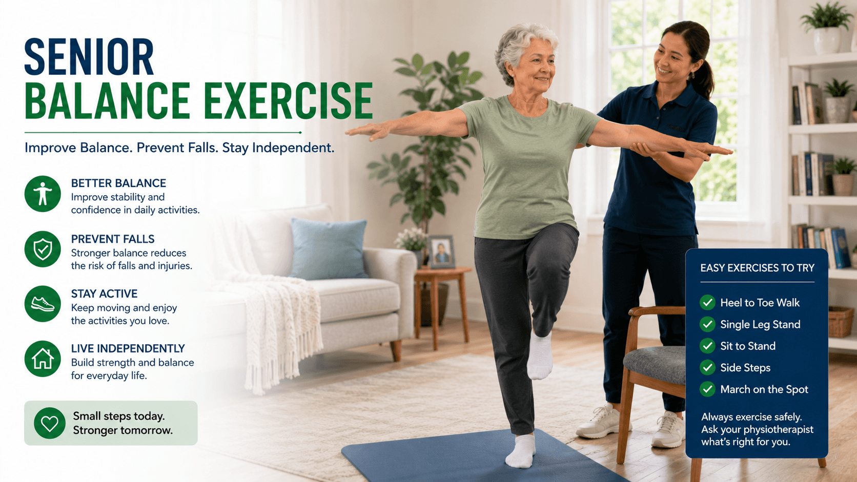 5 Exercises to Reduce Falls Risk in Seniors