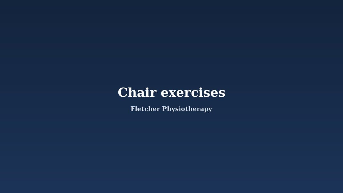 Chair Exercises for Older Adults with Limited Mobility