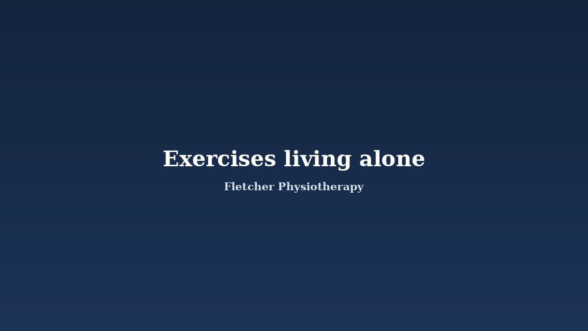 Safe Exercises for Elderly People Living Alone