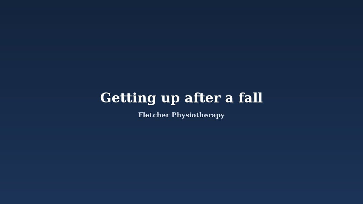 How to Get Up Safely After a Fall