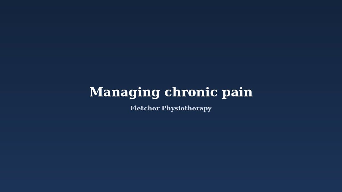 Managing Chronic Pain in Older Adults