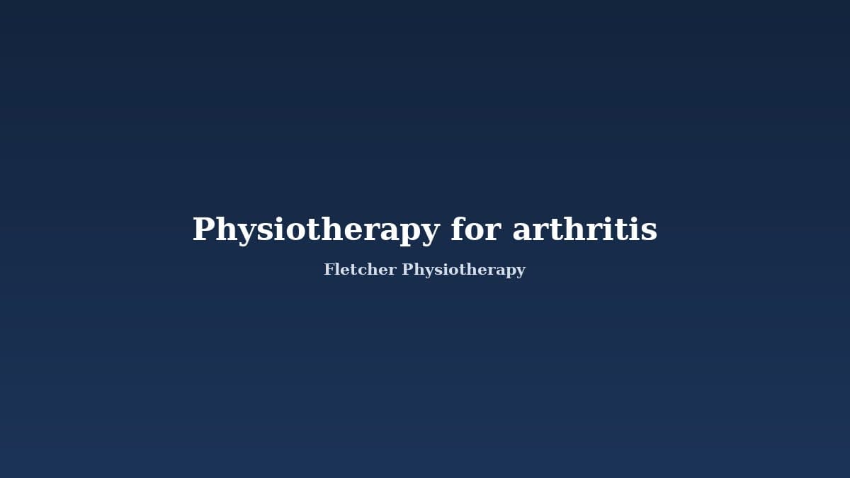 Physiotherapy for Arthritis in Seniors