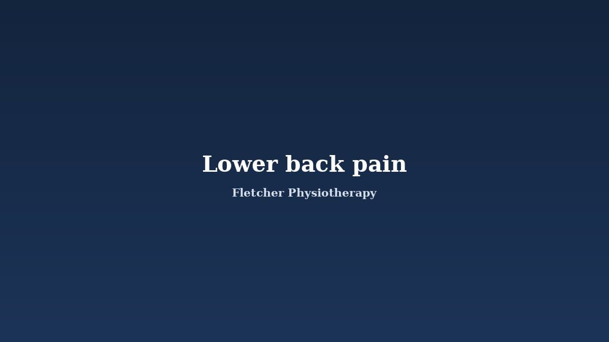 Physiotherapy for Lower Back Pain in Seniors