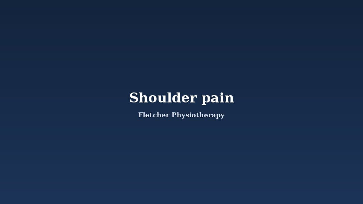 Physiotherapy for Shoulder Pain in Older Adults