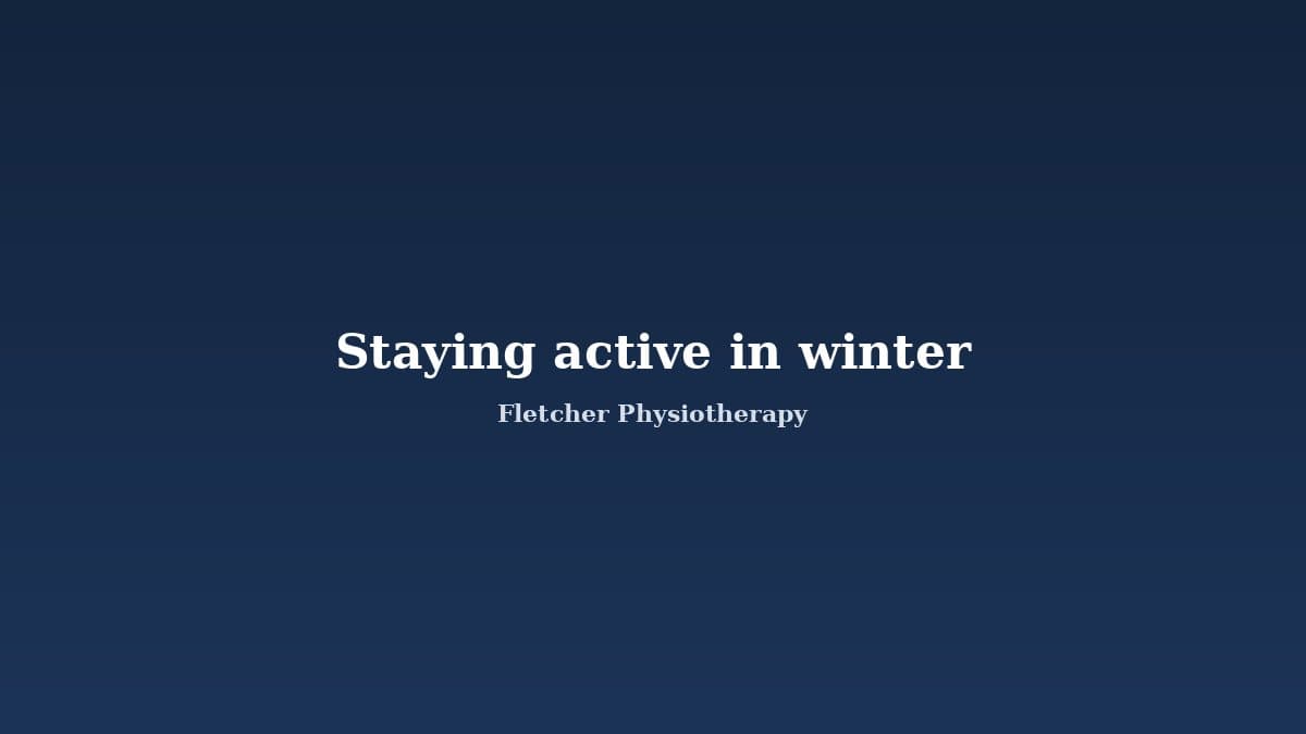 Staying Active in Winter: A Guide for Seniors