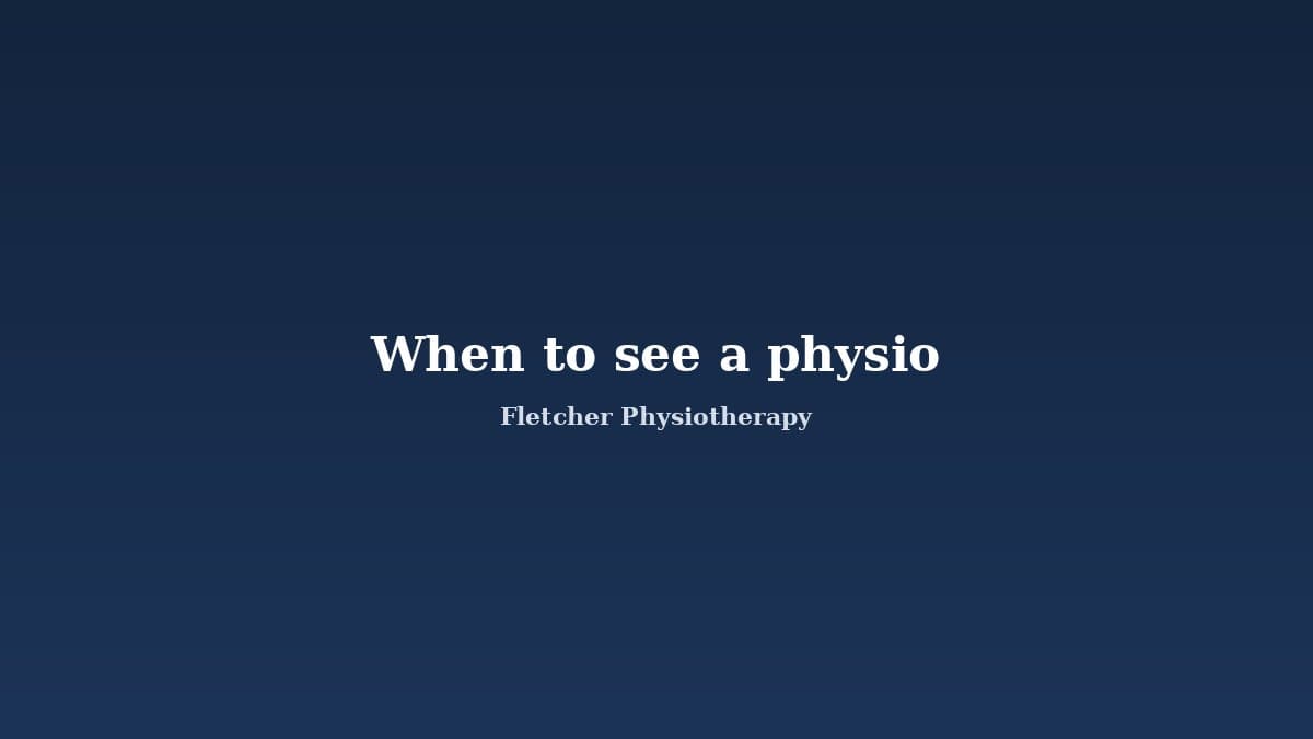 When Should Older Adults See a Physiotherapist?